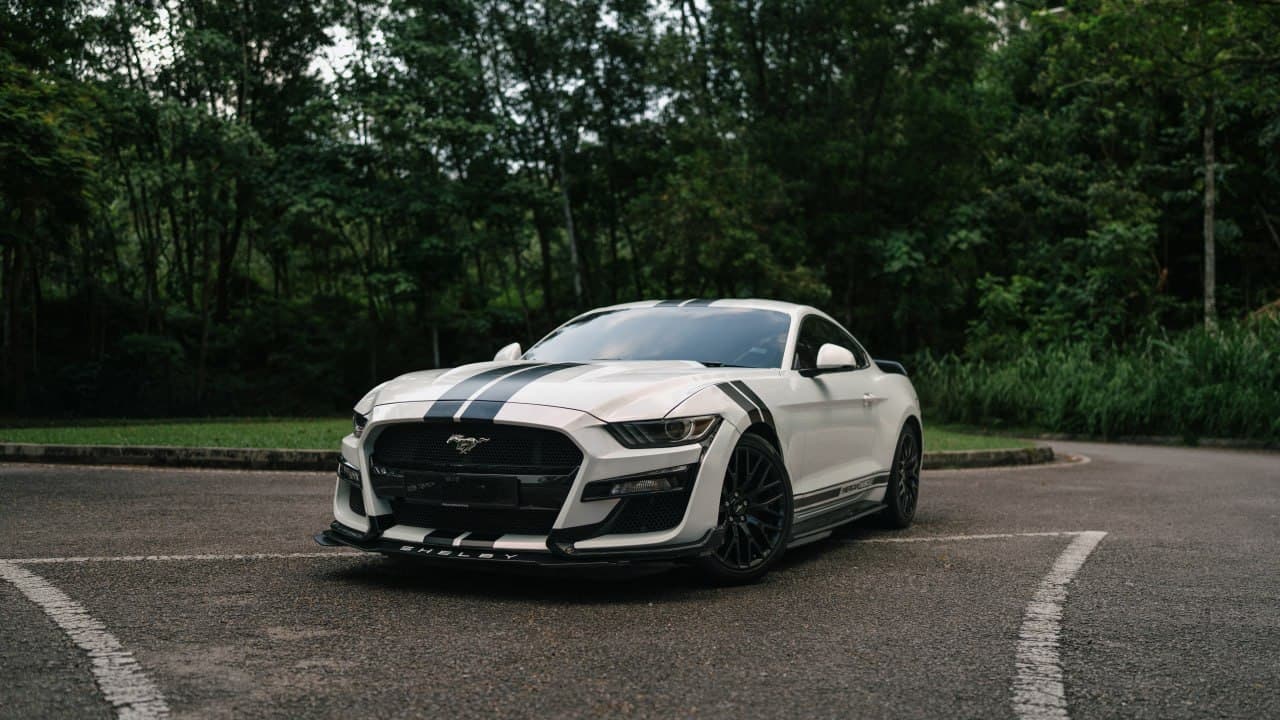 Rent a 2022 Ford Mustang 2.3 EcoBoost in Kuala Lumpur — American muscle, twin-scroll turbo punch.