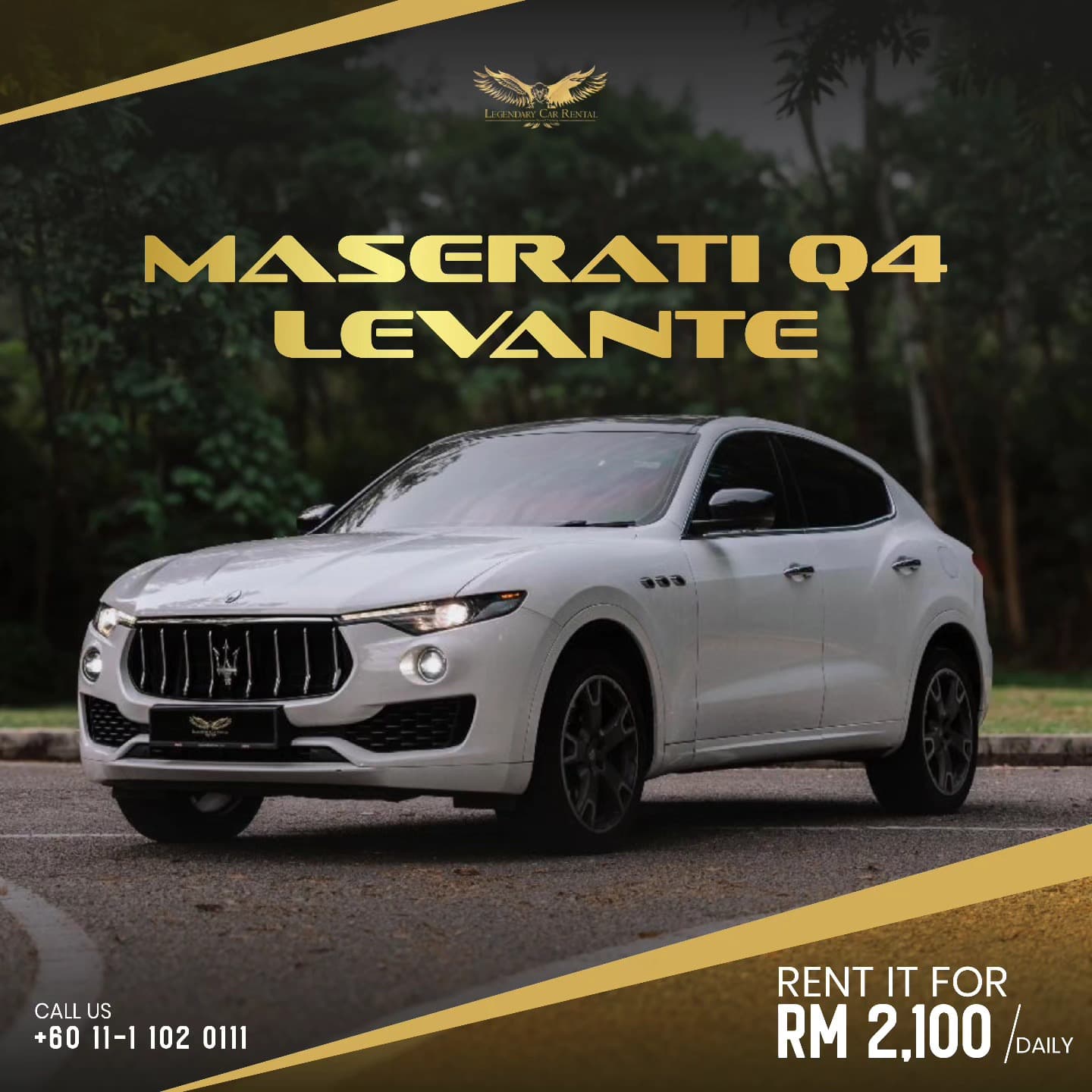 Rent a 2022 Maserati Levante in Kuala Lumpur — Italian flair in an SUV.